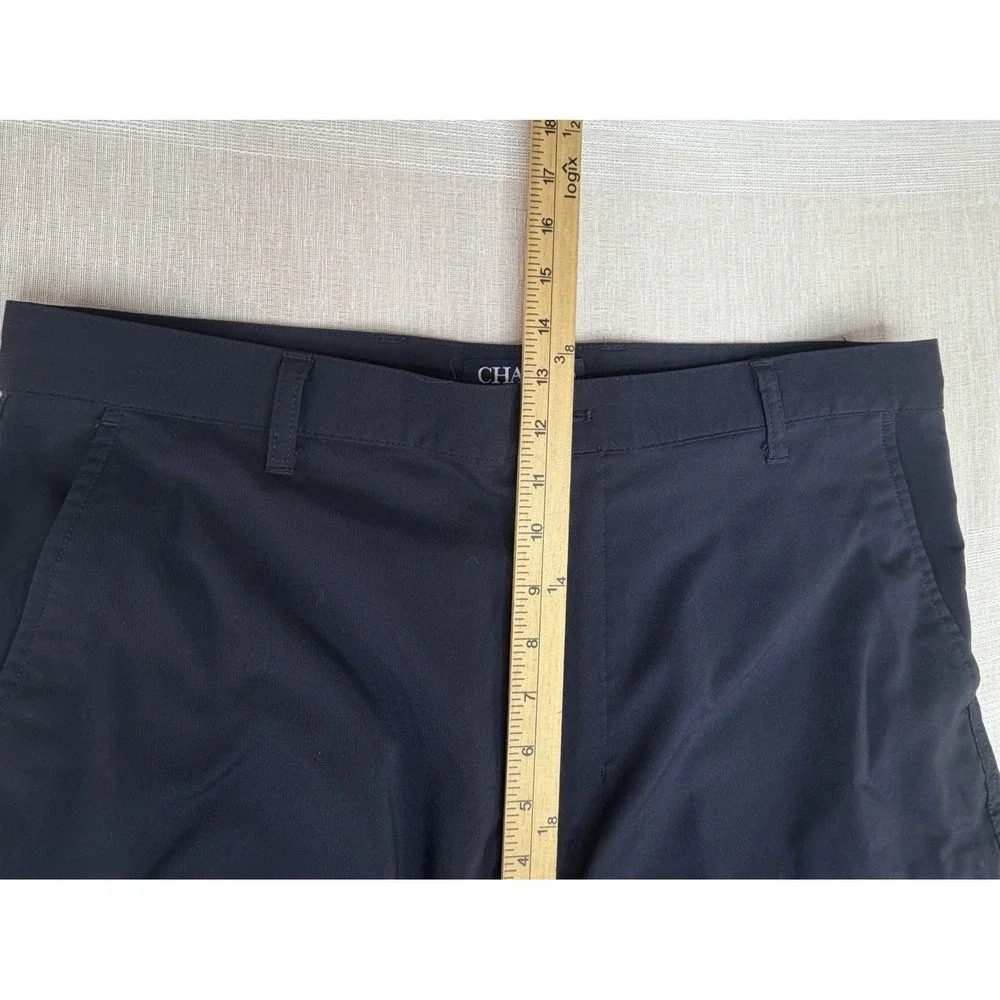 Chaps Golf Mens Performance Shorts Sz 36 Navy Stretch Chino Flat Front 9" inseam - Picture 5 of 8